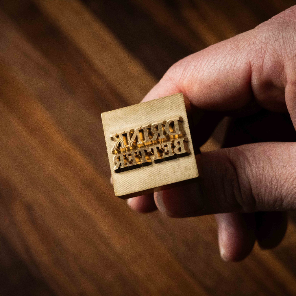 Cocktail Ice Stamp "Drink Better"