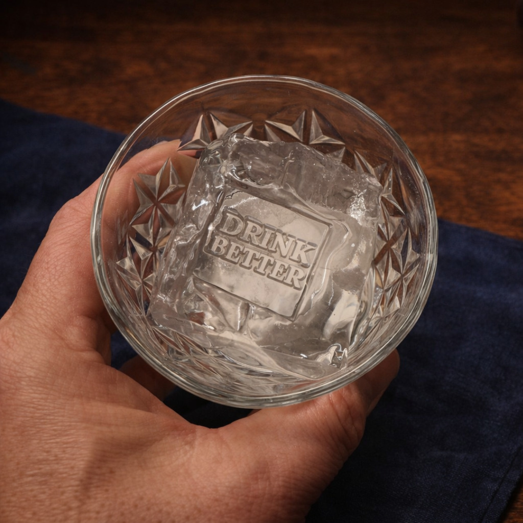 Cocktail Ice Stamp "Drink Better"
